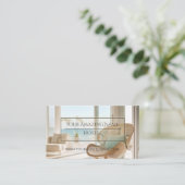 Elegantes Hostel Foto Delicate Stilvoll hell Visitenkarte (Stehend Vorderseite)