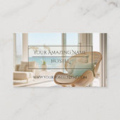 Elegantes Hostel Foto Delicate Stilvoll hell Visitenkarte (Vorderseite)