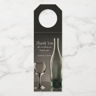 Elegantes Hostess Geschenk Wein Flasche Hanger Flaschenanhänger