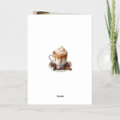 Elegantes Hot Chocolate Foto Frohe Weihnachten (Rückseite)