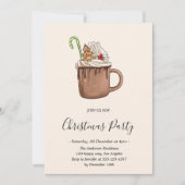 Elegantes Hot Cocoa Weihnachts-Party Einladung (Vorderseite)