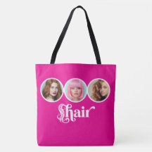 Elegantes Hot Pink 3-Foto-Friseur-Salon