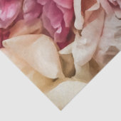 Elegantes Hot Pink & Cream Peonies Tissue Seidenpapier (Detail)
