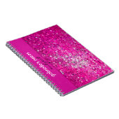 Elegantes Hot Pink-Glitzer-Muster Notizblock (Rechte Seite)