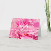 Elegantes Hot Pink Peony Foto | glücklicher Jahres Karte (Vorderseite)
