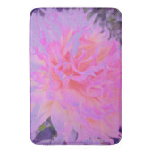 Elegantes Hot Pink und Magenta Dekorative Dahlia Badematte (Vorderseite Vertikal)