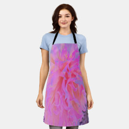 Elegantes Hot Pink und Magenta Dekorative Dahlia Schürze