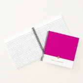 Elegantes Hot Pink White Gold Personalisiert Notizblock (Innenseite)