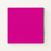 Elegantes Hot Pink White Gold Personalisiert Notizblock (Rückseite)