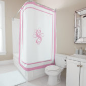 Elegantes Hotel Chic Stilvolles Monogramm Duschvorhang (Beispiel)