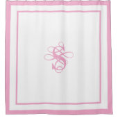 Elegantes Hotel Chic Stilvolles Monogramm Duschvorhang (Vorderseite)
