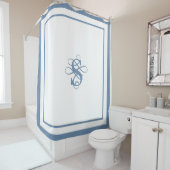 Elegantes Hotel Chic Stilvolles Monogramm Duschvorhang (Beispiel)