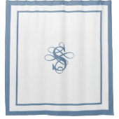 Elegantes Hotel Chic Stilvolles Monogramm Duschvorhang (Vorderseite)