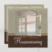 Elegantes Housewarming-Party-neutrale Einladung (Vorne/Hinten)