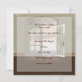 Elegantes Housewarming-Party-neutrale Einladung (Rückseite)