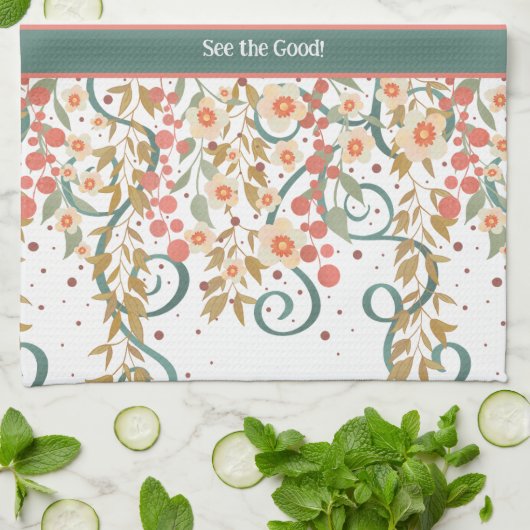 Elegantes Hübsches Blumenangebot Stilvoll Geschirrtuch (Gefaltet)