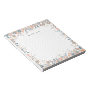 Elegantes Hübsches botanisches Blume-Notebook Notizblock
