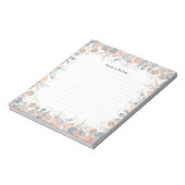 Elegantes Hübsches botanisches Blume-Notebook Notizblock (Rotiert)