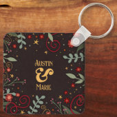 Elegantes Hübsches Foto Schlüsselanhänger (Rückseite)