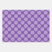 Elegantes, hübsches, gürtellila Mandala-Muster Geschenkpapier Set (Vorderseite 3)