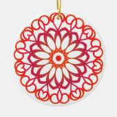 Elegantes, Hübsches Niedliches  Mandala Keramik Ornament (Vorne)