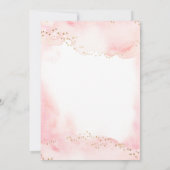 Elegantes Hübsches Rosa Gold Glitzer Brautparty Einladung (Rückseite)