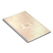 Elegantes hübsches Rosengold u. erröten rosa Notizblock (Rechte Seite)