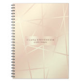 Elegantes hübsches Rosengold u. erröten rosa Notizblock (Vorderseite)