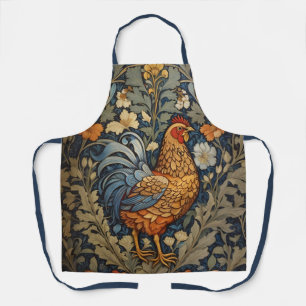 Elegantes Huhn William Morris inspiriert floral Schürze