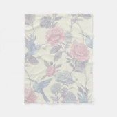 Elegantes Hummingbird & Floral Garden Muster Leere Fleecedecke (Vorderseite)