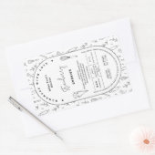 Elegantes Hütte-Label für Backwerkzeuge Rechteckiger Aufkleber (Umschlag)