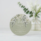 Elegantes Hydrangea-Brautparty Einladung (Stehend Vorderseite)