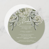 Elegantes Hydrangea-Brautparty Einladung (Vorne/Hinten)