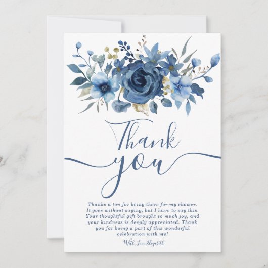 Elegantes Ice Blue Winter Floral Brautparty vielen Einladung (Vorderseite)