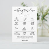 Elegantes Icon Hochzeit Einladung & Recept (Stehend Vorderseite)
