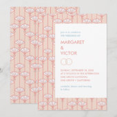 Elegantes Ikat-Muster - Einladung zur Hochzeit (Vorne/Hinten)