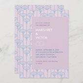 Elegantes Ikat-Muster - Einladung zur Hochzeit (Vorne/Hinten)