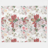 Elegantes Illustrationswerk, Orchid und Lilie Lace Fleecedecke (Vorderseite (Horizontal))