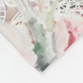 Elegantes Illustrationswerk, Orchid und Lilie Lace Fleecedecke (Ecke)