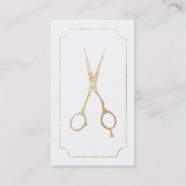 Elegantes Imitat aus der Halle, goldene Schere Visitenkarte