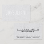 Elegantes Imitat aus weißem Leder schlicht berufli Visitenkarte (Vorne/Hinten)