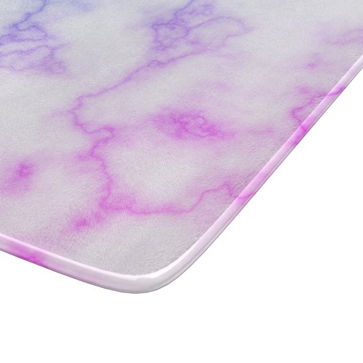 Elegantes Imitat Blauer und Lila Marmor Schneidebrett (Ecke)