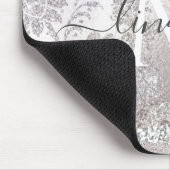 Elegantes Imitat Foil Monogram Mousepad (Ecke)