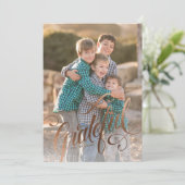 Elegantes Imitat-Folie Dankbares Drehbuch Feiertagskarte (Stehend Vorderseite)