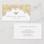 elegantes Imitat Glitzer-Bienenlogo Visitenkarte (Vorne/Hinten)