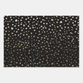 Elegantes Imitat Gold & Black Spot Muster Geschenkpapier Set (Vorderseite 2)