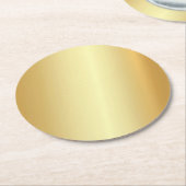 Elegantes Imitat Gold Blank Modern Template Runder Pappuntersetzer (Angewinkelt)