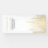 Elegantes Imitat Gold Confetti Dots Muster Banner (Horizontal)