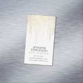 Elegantes Imitat Gold Confetti Dots Muster Magnetische Visitenkarte (Beispiel)