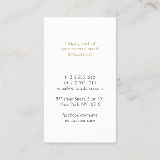 Elegantes Imitat Gold Confetti Dots Muster Visitenkarte (Rückseite)